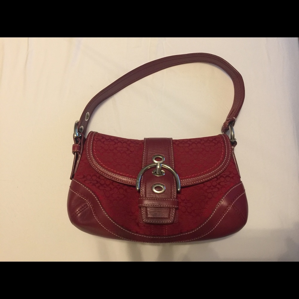 Red coach bag